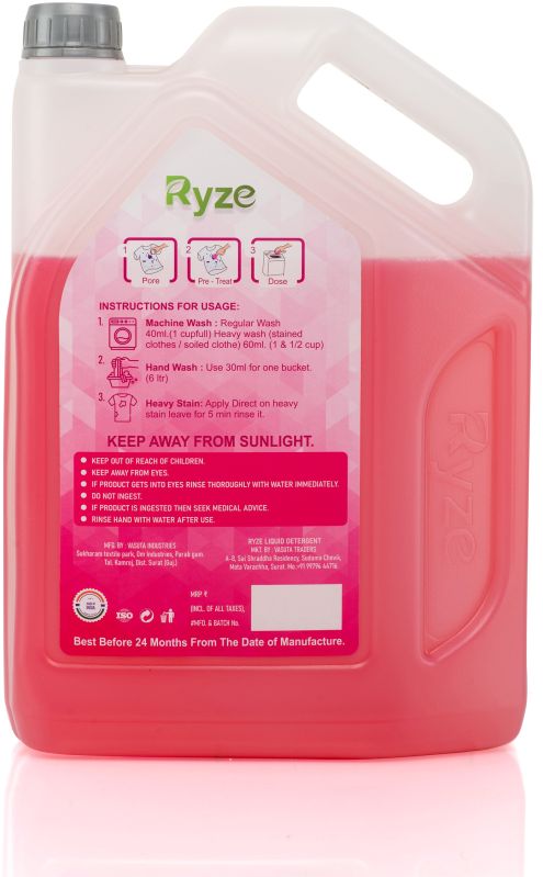 5 Ltr. Ryze Smart Wash Liquid Detergent