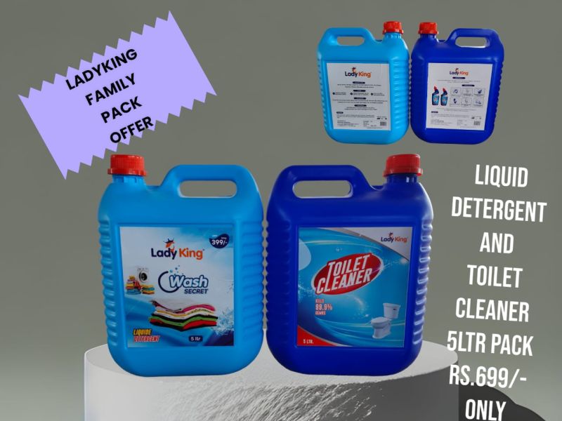 Lady King 5 Litre Liquid Detergent & Toilet Cleaner