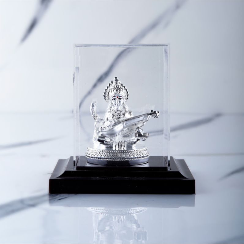 999 Silver Saraswati Mata Idol