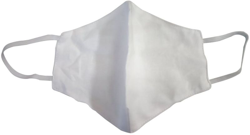 Plain Cotton White Face Mask