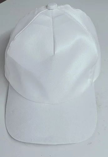 Plain White Polyester Cap