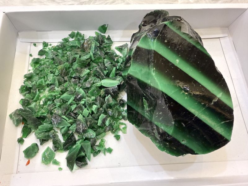 Dark Green Decorative Glass Rocks