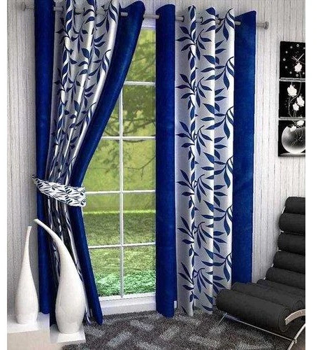 Printed Cotton Designer Curtains, Technics : Washed