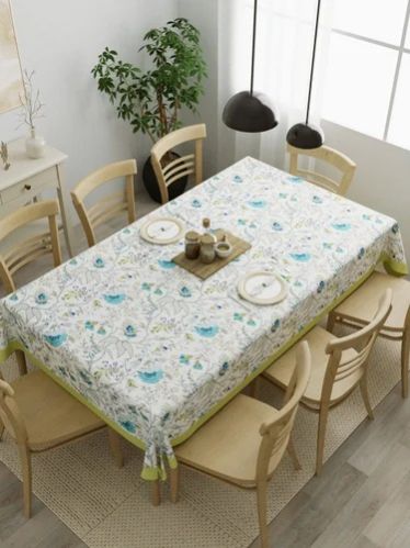 Printed Rectangular Multicolor Cloth Dining Table Cover Multisizes