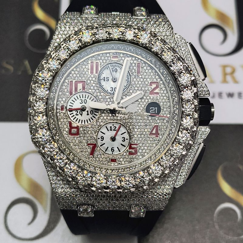 Golden & Silver Diamond Watch