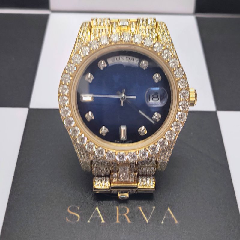 Golden Hip Hop Diamond Watch