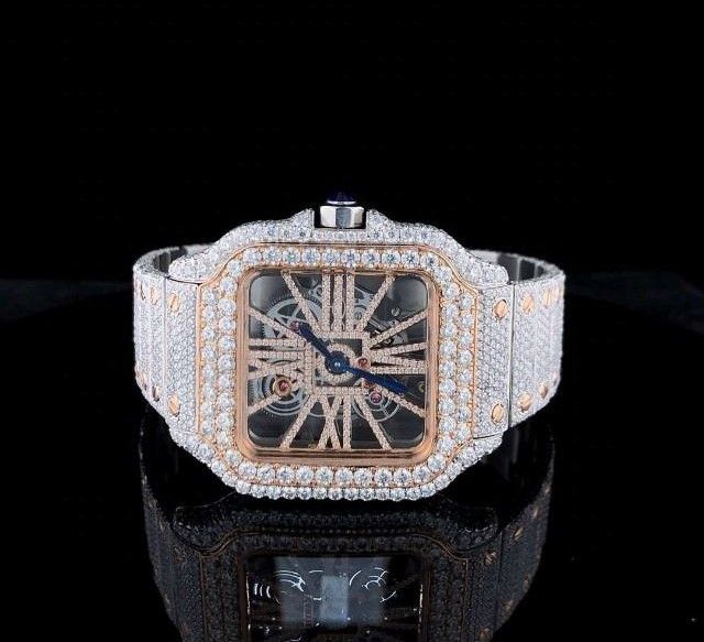 Hip Hop Mechanical White Diamond Watch