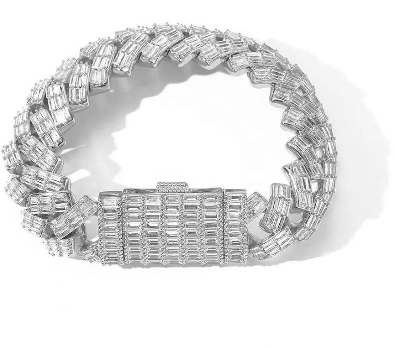 White Moissanite Diamond Tennis Bracelet