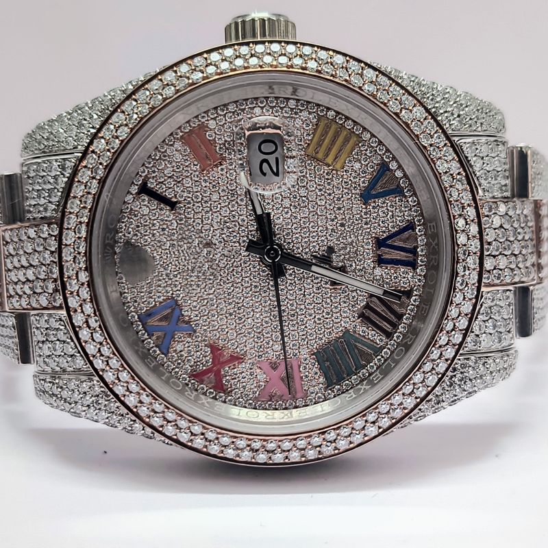 moissanite diamond wrist watch