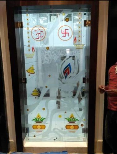 Swing Pooja Room Glass Door