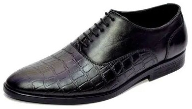 Mens Formal Wear Genuine Leather Shoes, Color : Black