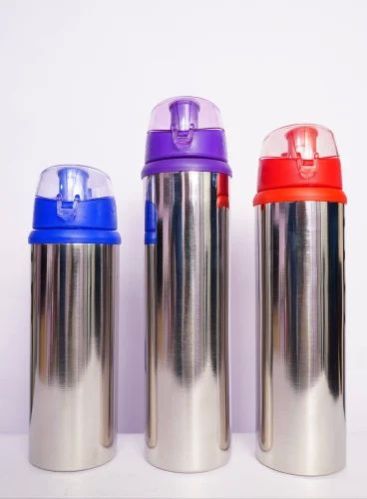 Plain Stainless Steel Polycarbonate Water Bottle, Color : Multicolor