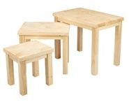 Four Legs Wooden Table Set