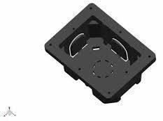 Black 1 By 2 Modular PVC Electrical Concealed Box