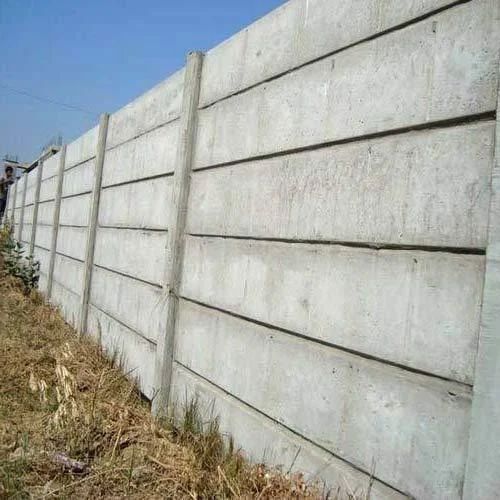 Plain Color Coated Panel Build Concrete Compound Wall for Boundaries Use