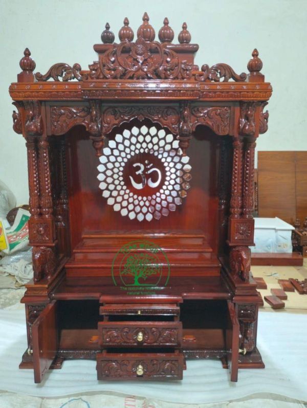 Om Design Handmade Solid Teakwood Temple