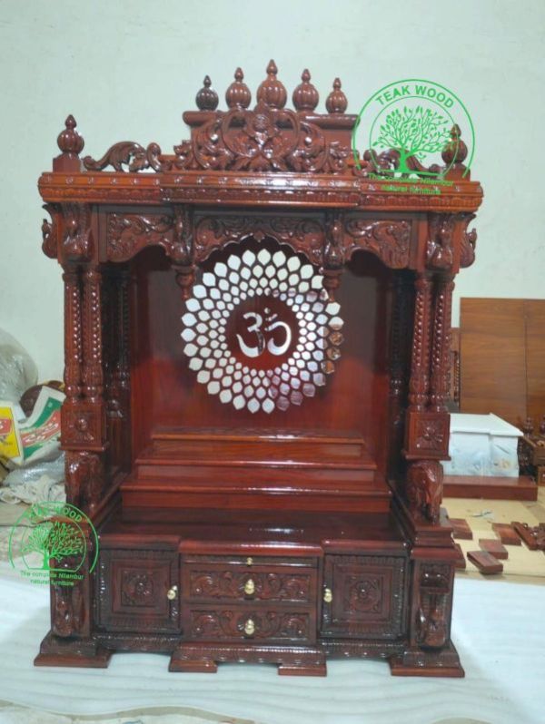 Om Design Handmade Solid Teakwood Temple