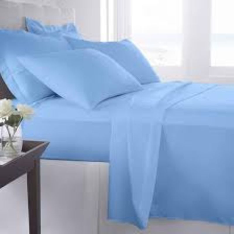 HOSPITAL BLUE PLAIN COTTON BEDSHEET