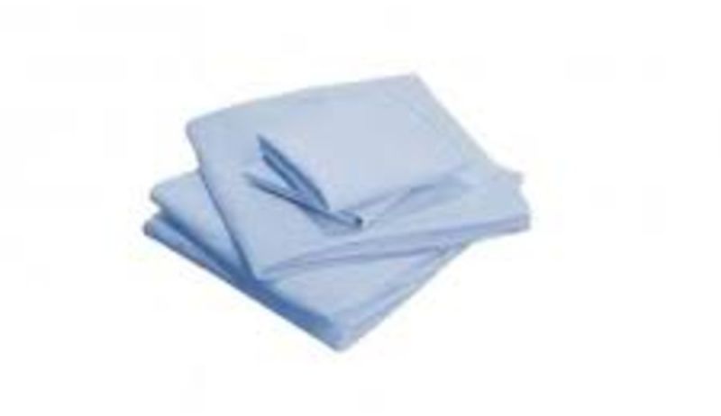 HOSPITAL BLUE PLAIN COTTON BEDSHEET