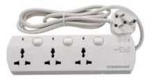 Sinicon PES 3way 2 Meter 6 AMP Extension Socket