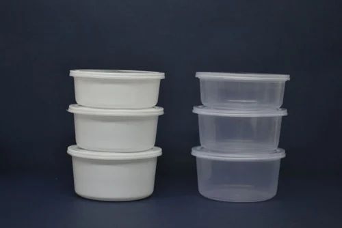 Plastic Disposable Food Container, Color : Off White, Transparent