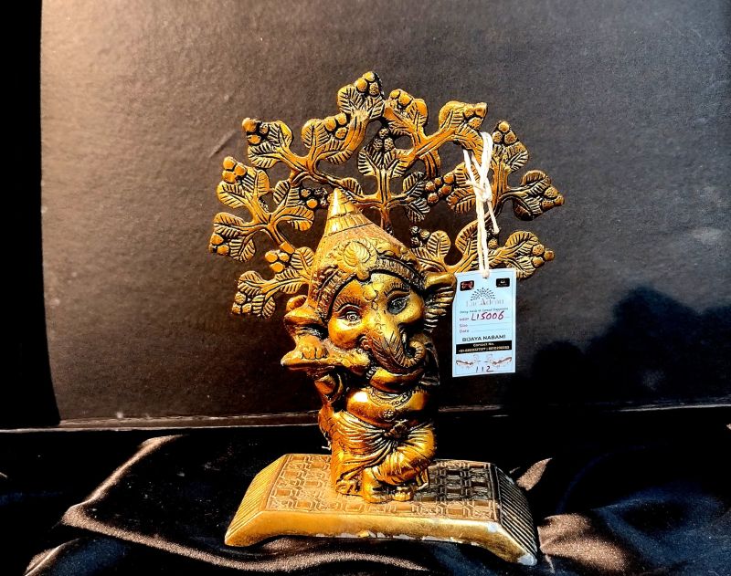 Metal Gold Ganesh Ji Statue