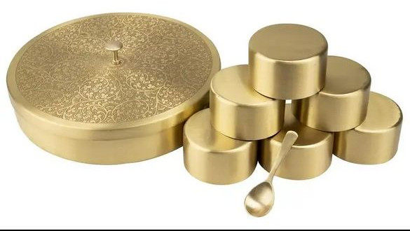 Pure Brass Spice Storage Box