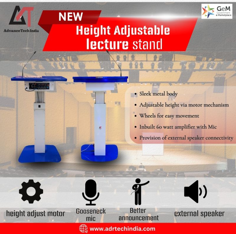 Height Adjustable Metal Podium