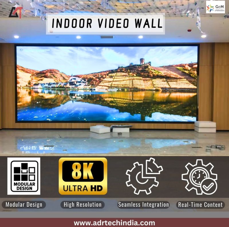 Indoor Video Wall For Reception Designing