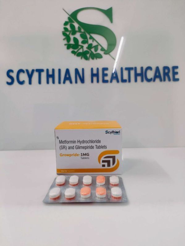 Glimepiride 1mg With Metformin 500 Mg Bilayered Tablets