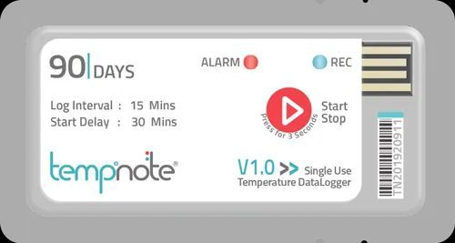 -30 DegreeC to +70 DegreeC Tempnote V1.0 Single Use Data Logger