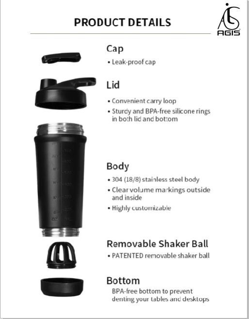 Stainless Steel Shaker Bottle