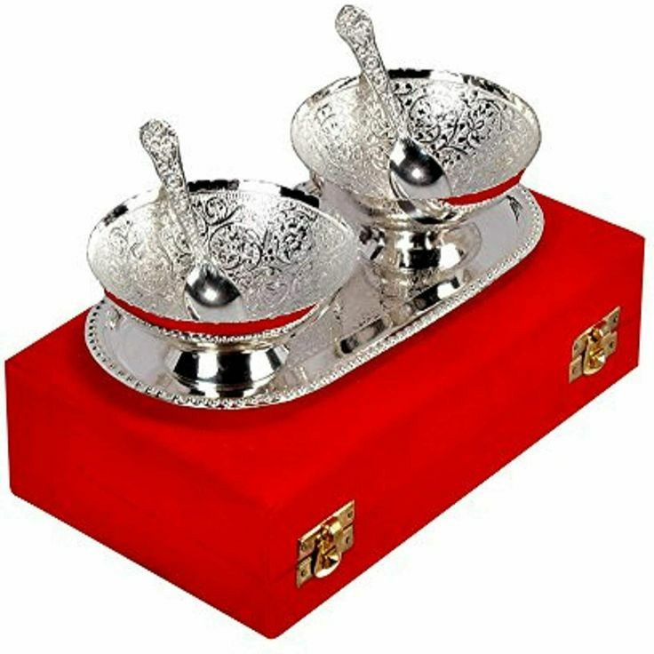 German Silver Bowl Marriage Gifts Set