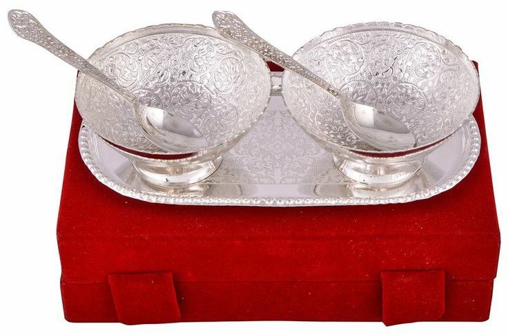 German Silver Bowl Marriage Gifts Set