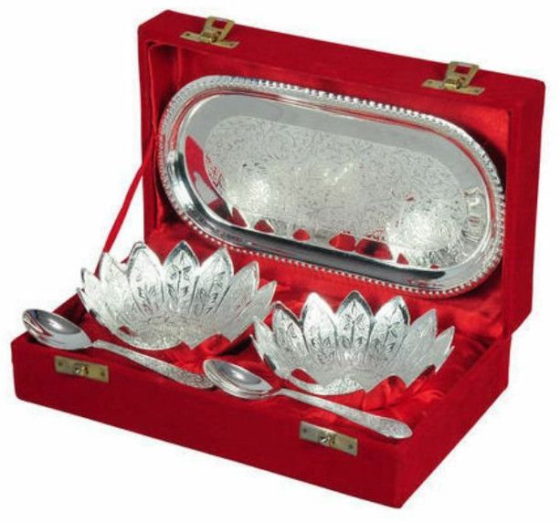 German Silver Bowl Marriage Gifts Set