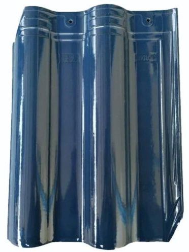 Profile Ceramic Roof Tile, Color : Blue 170X125 Mm