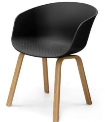 Trans Ergonomics Wooden Kursii Delta Cafeteria Chair, Color : Green