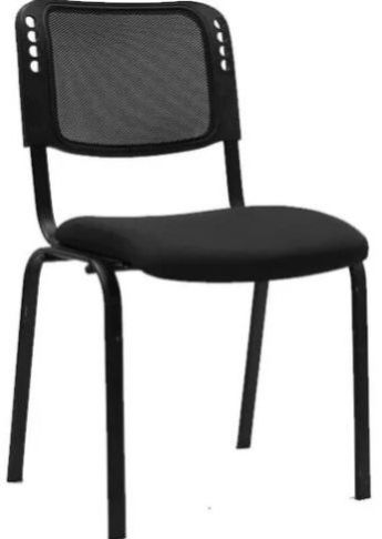 Mild Steel Kursii Zen Visitor Chair, Color : Black for Commercial