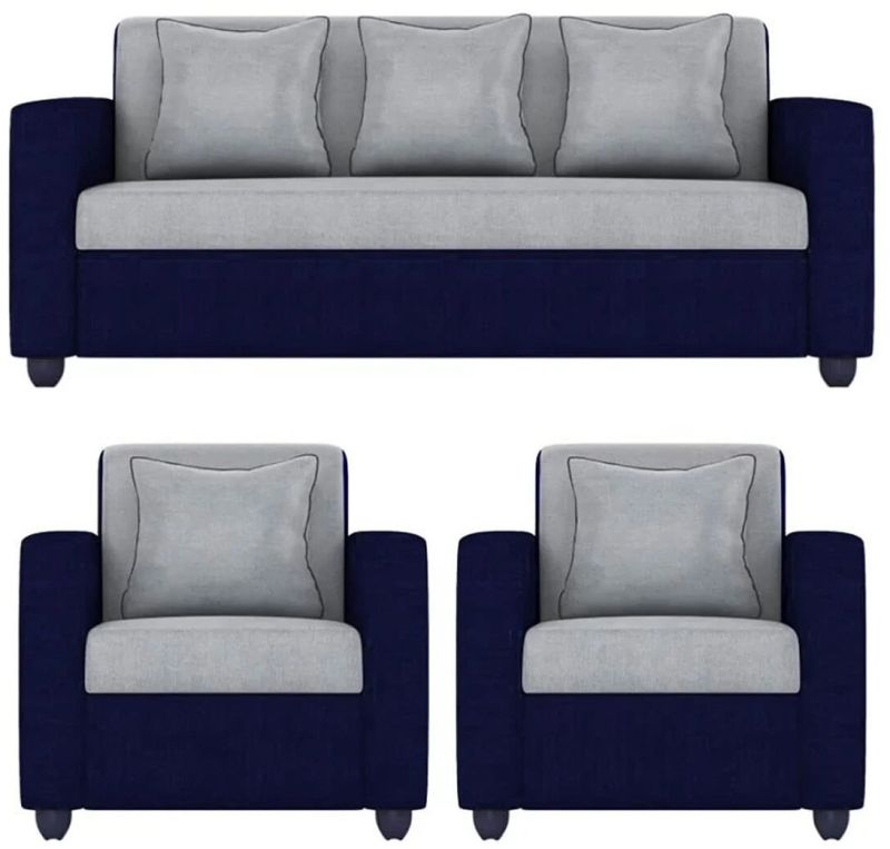 Light grey-dark Blue 5 Seater Sofa Set