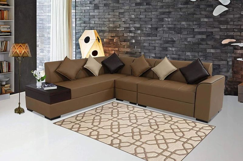 Rome 6 Seater Fabric L Shape Sofa Set