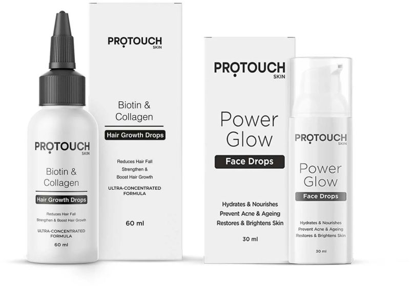 pro-essentials Hair Face Power Glow Face Drops Combo