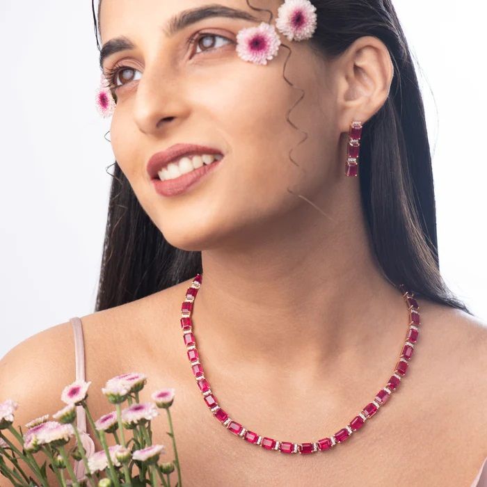 Ruby Radiance &AMP;AMP; Women Diamond Necklace