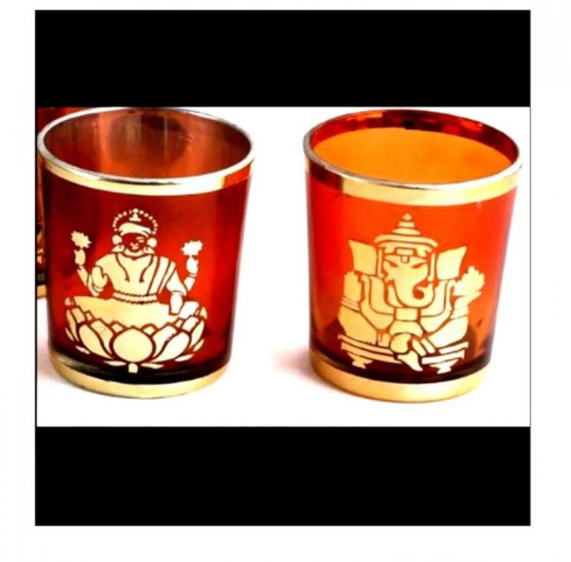 Glass Candle Holder | Diwali Lighting