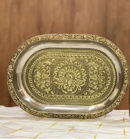 Meenakari Gold Tray