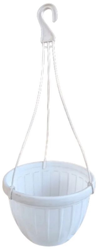 White Hanging Plastic Basket Outdoor Plant