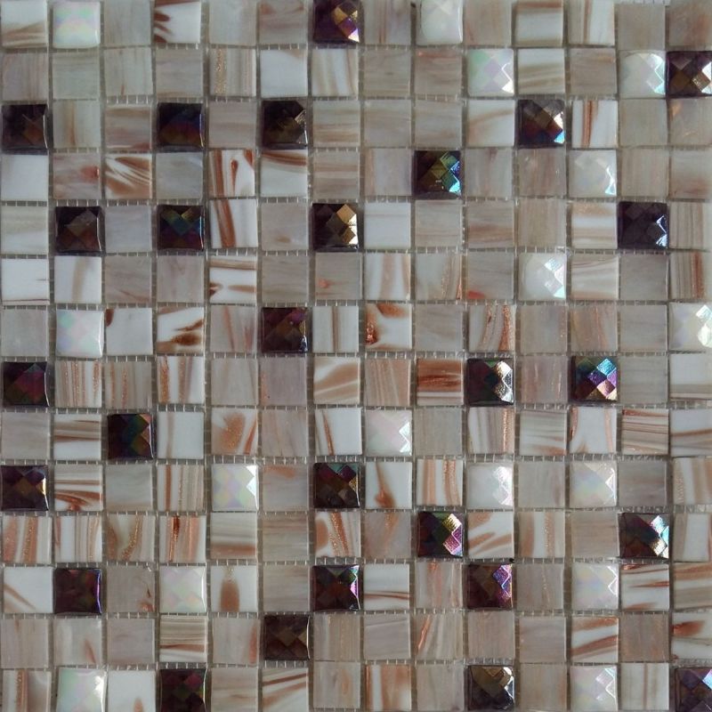 BRUN CLAIR GLASS MOSAIC STONE