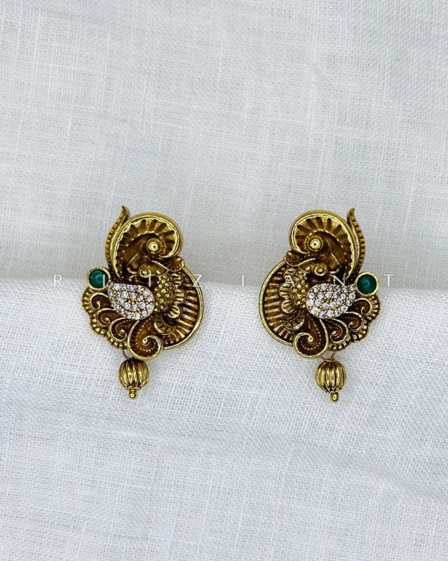 Women Peacock Design Antique Earrings | AJ304