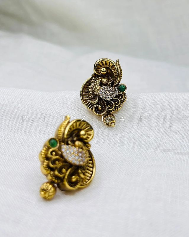 Women Peacock Design Antique Earrings | AJ304