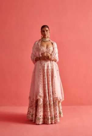 POWDERED PINK Ladies LEHENGA SET