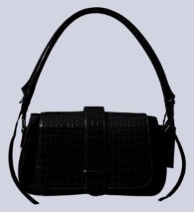 Elegant Navy Blue Leather Tote Bag